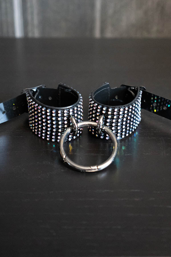 Rainbow Diamante Love Trap Handcuffs
