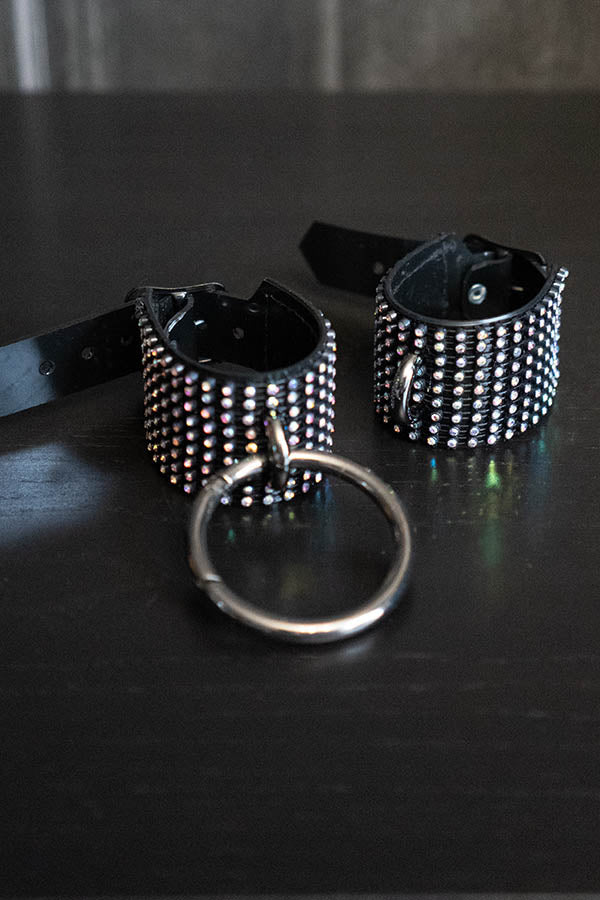 Rainbow Diamante Love Trap Handcuffs