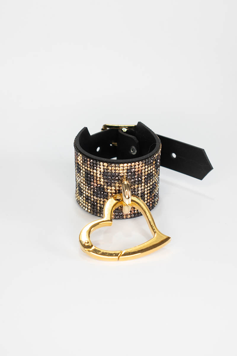 Love Trap Cuff in Leopard Crystal