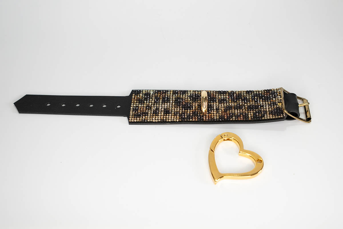 Love Trap Cuff in Leopard Crystal