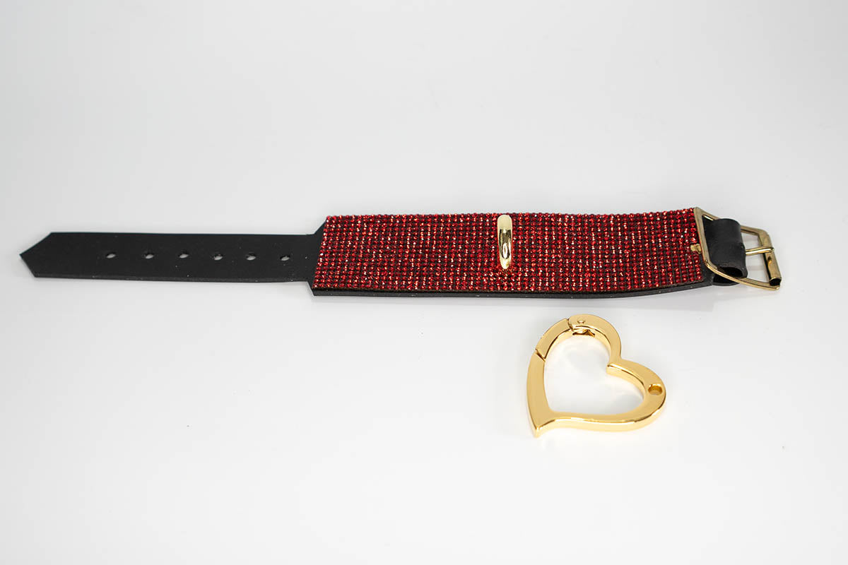 Love Trap Cuff in Red Crystal