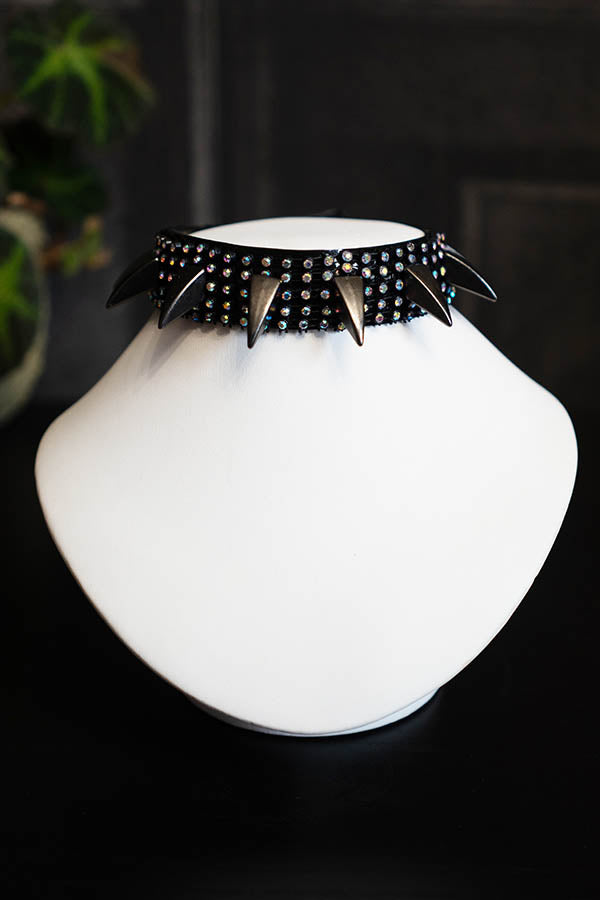 Rainbow Diamante Choker w/ Claws