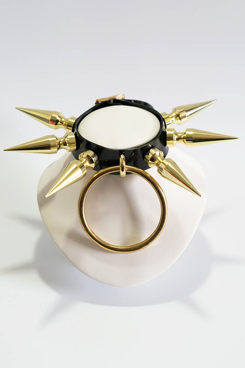 Supersize Giant Spikes Choker w/ Ring