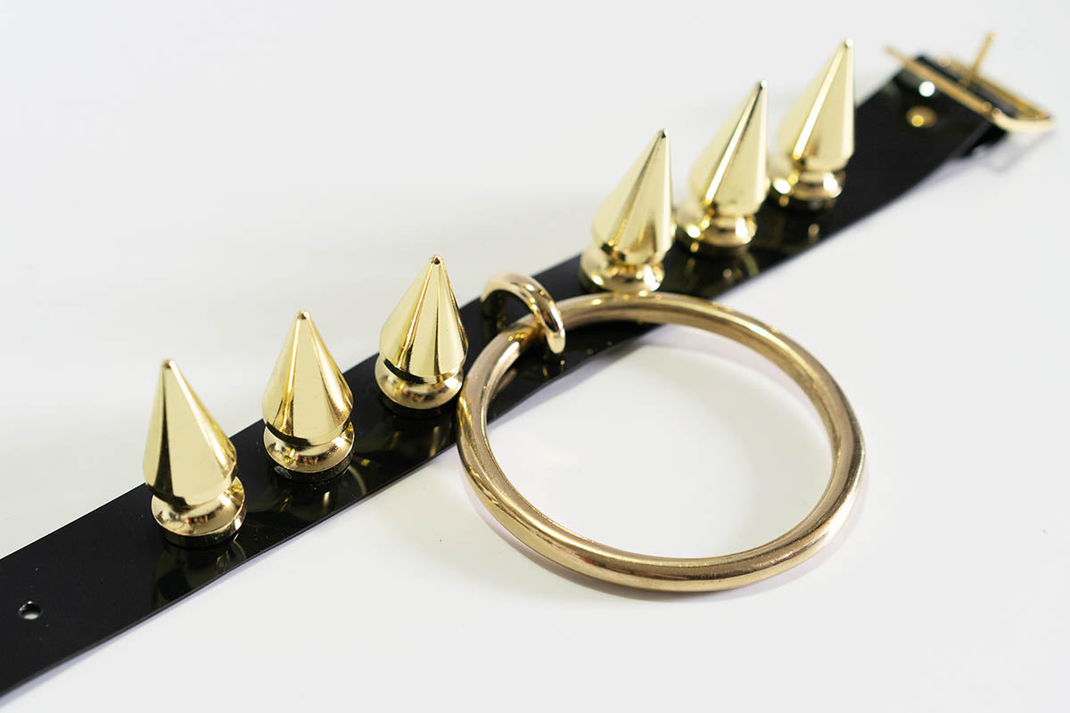 Giant Spikes Choker with Ring