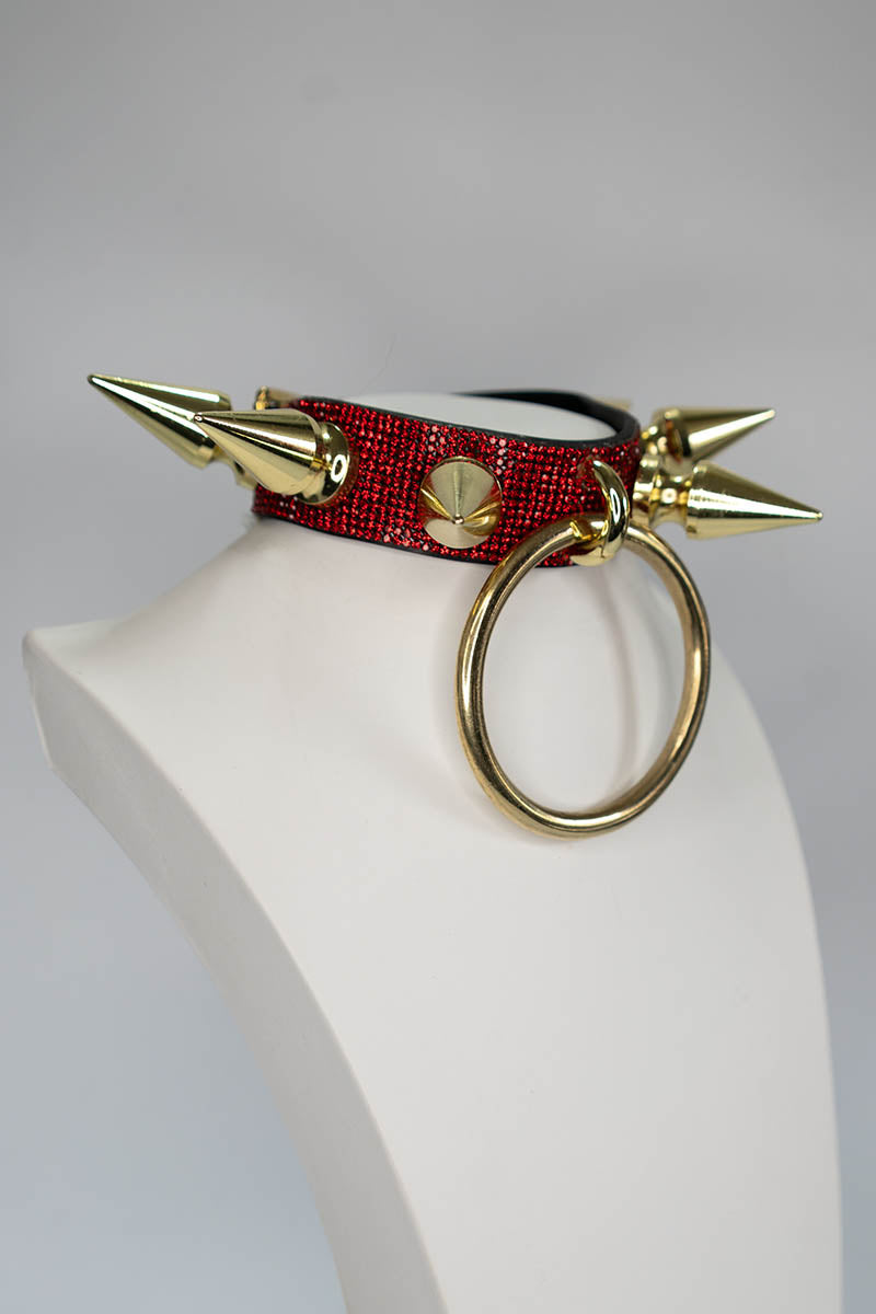 Atlas Choker in Red and Gold