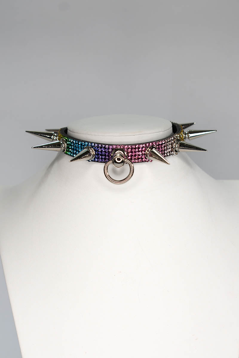 Tease Choker in Rainbow