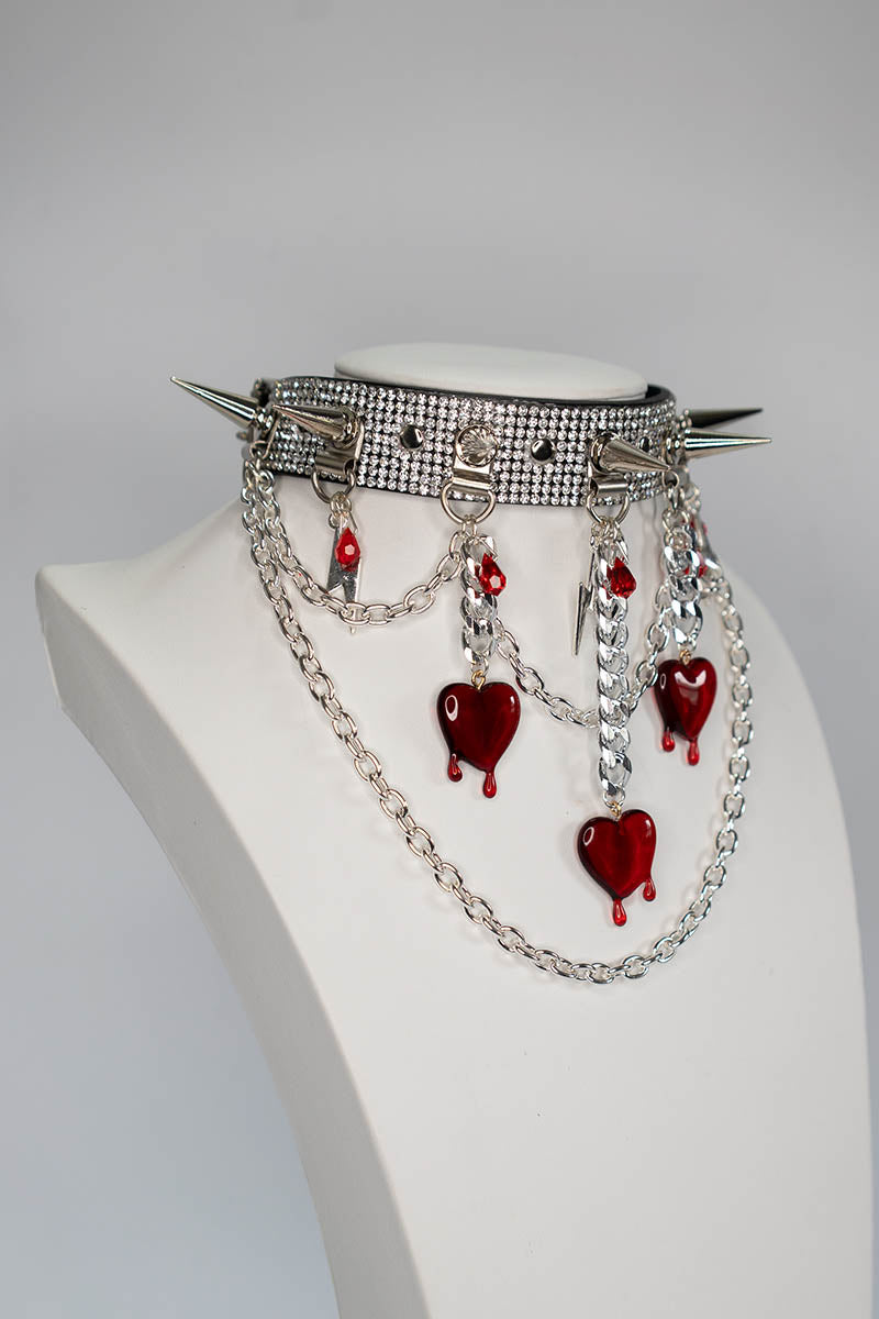 Deviant Choker with Short Chains in Silver