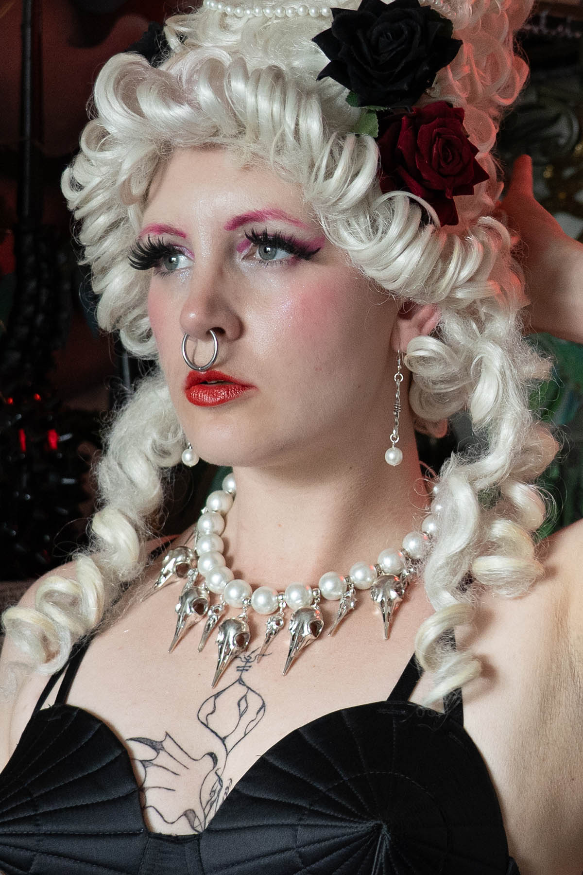 Birds and Pearls Necklace