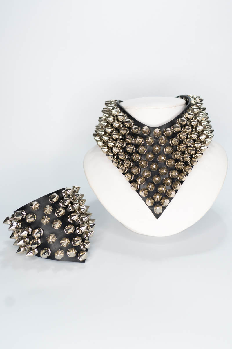 Large Spike Choker - Prong Jewellery