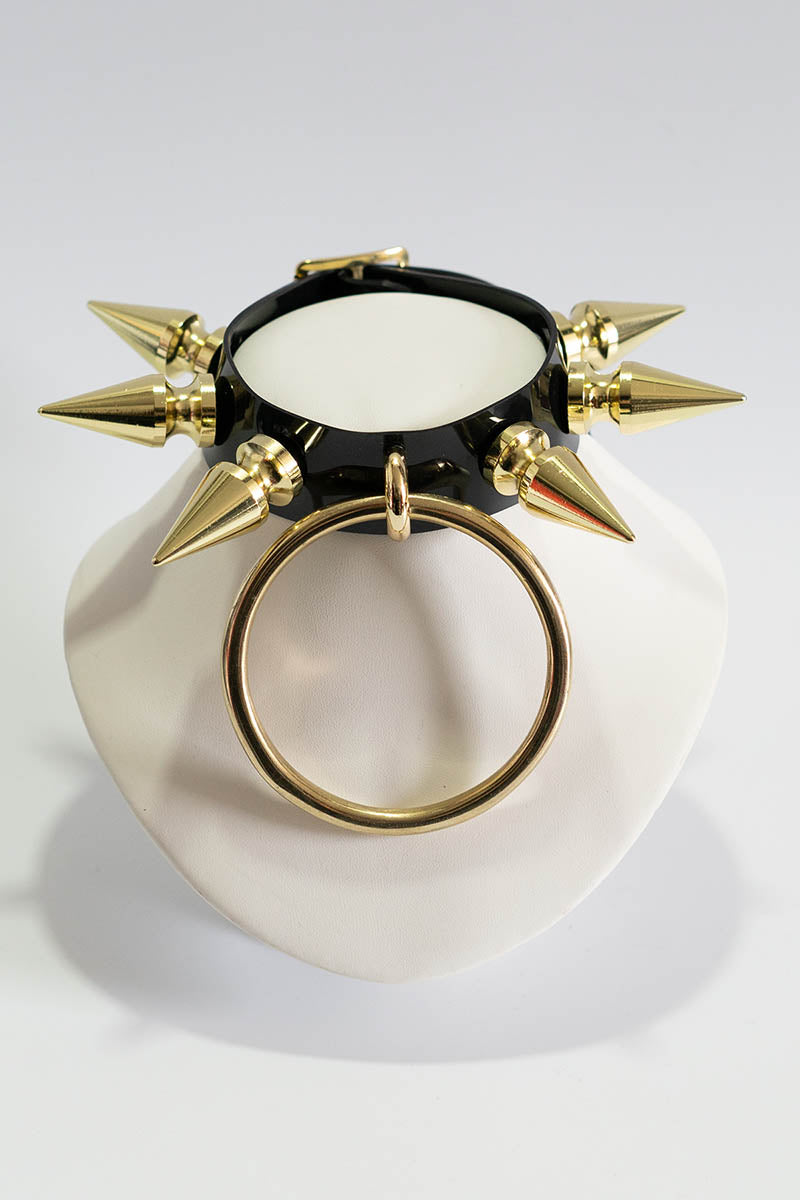 Giant Spikes Choker with Ring