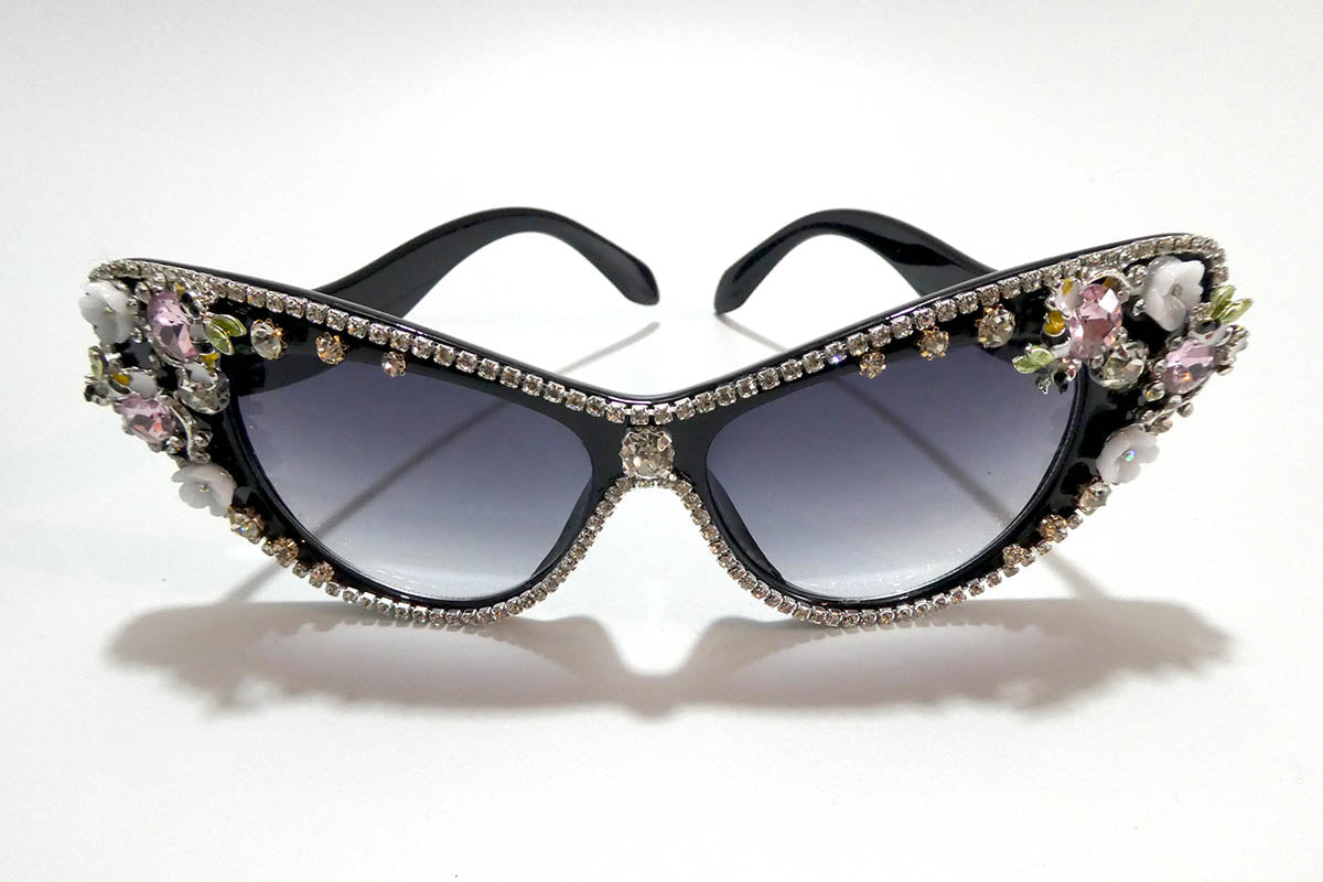 Diamante Flower Sunglasses