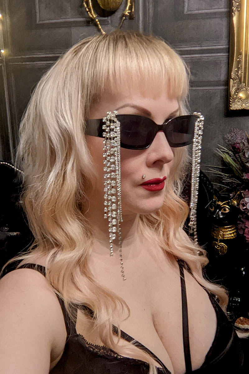 Diamante Chain Sunglasses