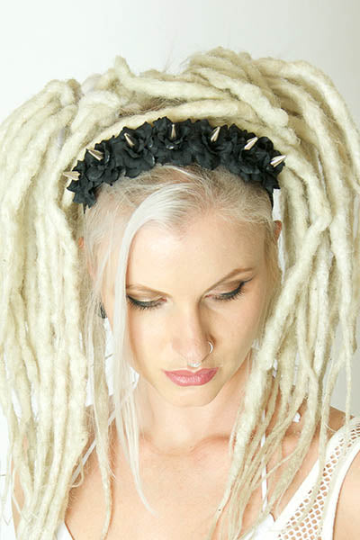 Muti Spike Hairband with Roses