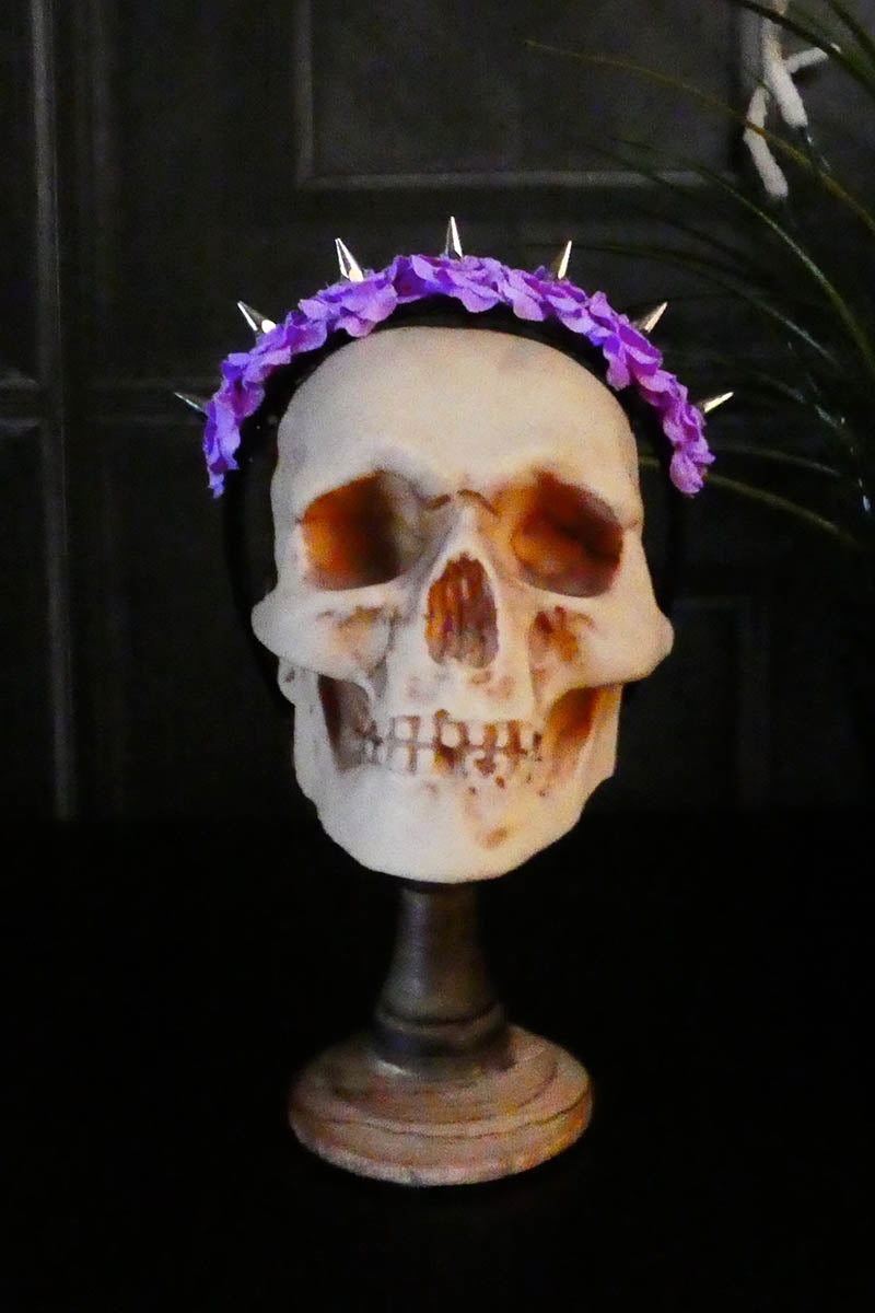Muti Spike Hairband with Roses