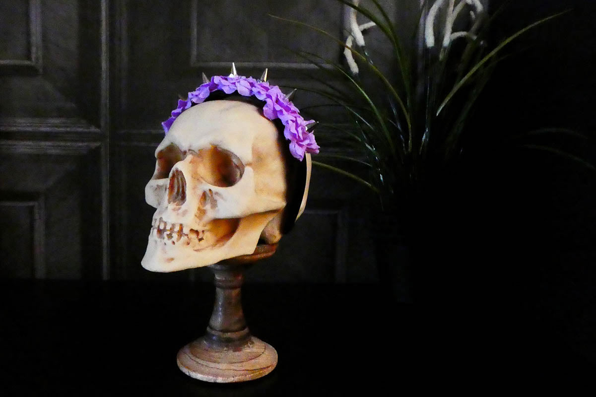 Muti Spike Hairband with Roses