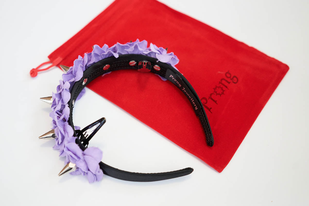 Muti Spike Hairband with Roses