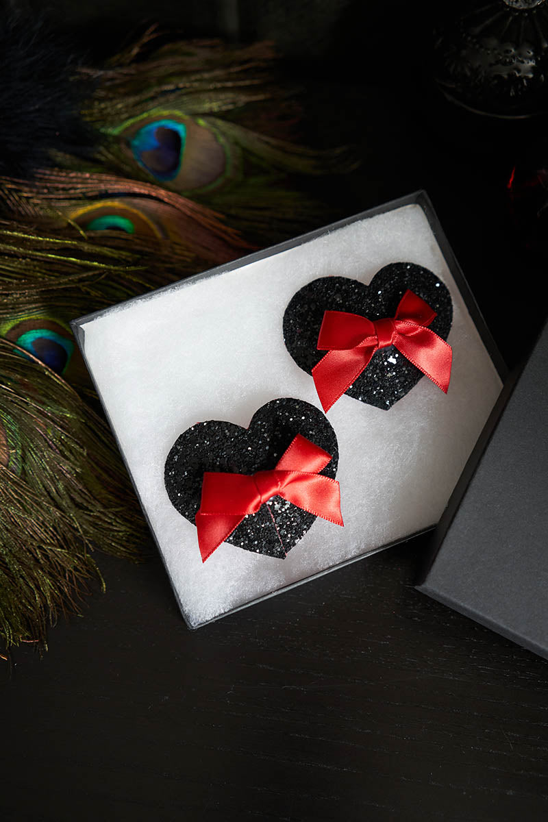 Heart Nipple Covers w/ Bow