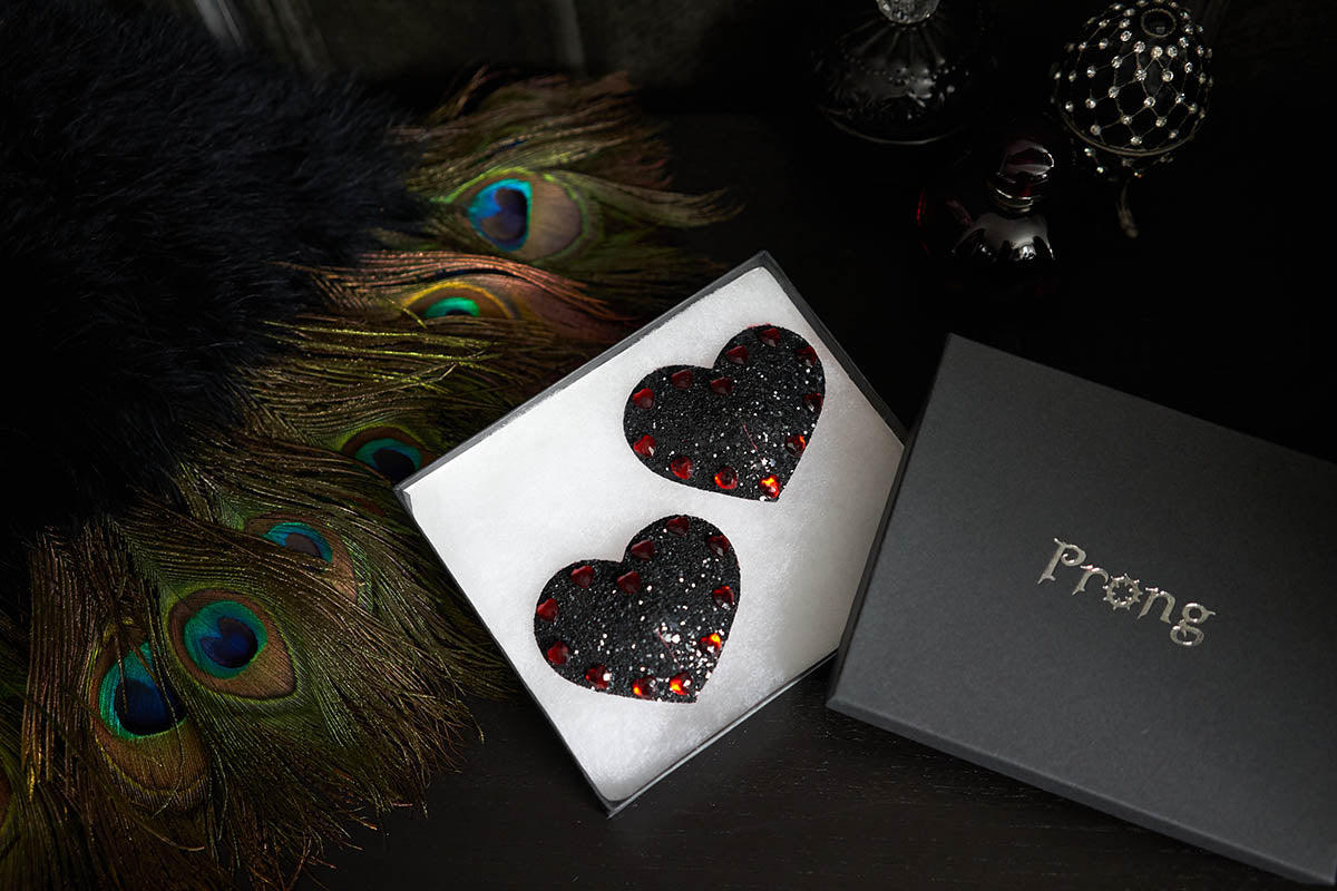 Heart Nipple Covers w/ Crystal Heart Edge