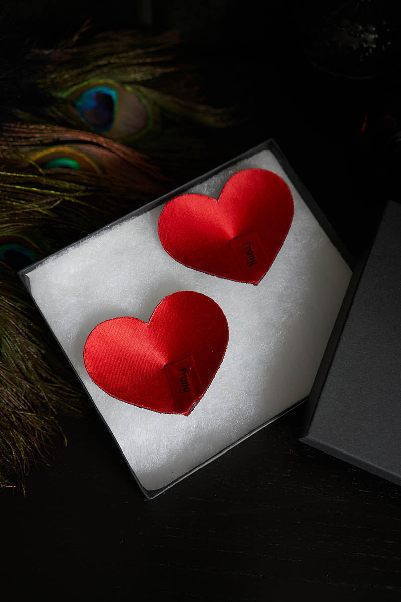 Heart Nipple Covers w/ Crystal Heart Edge