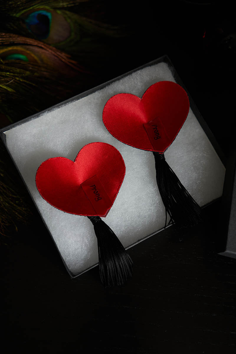 Heart Nipple Covers w/ Tassels