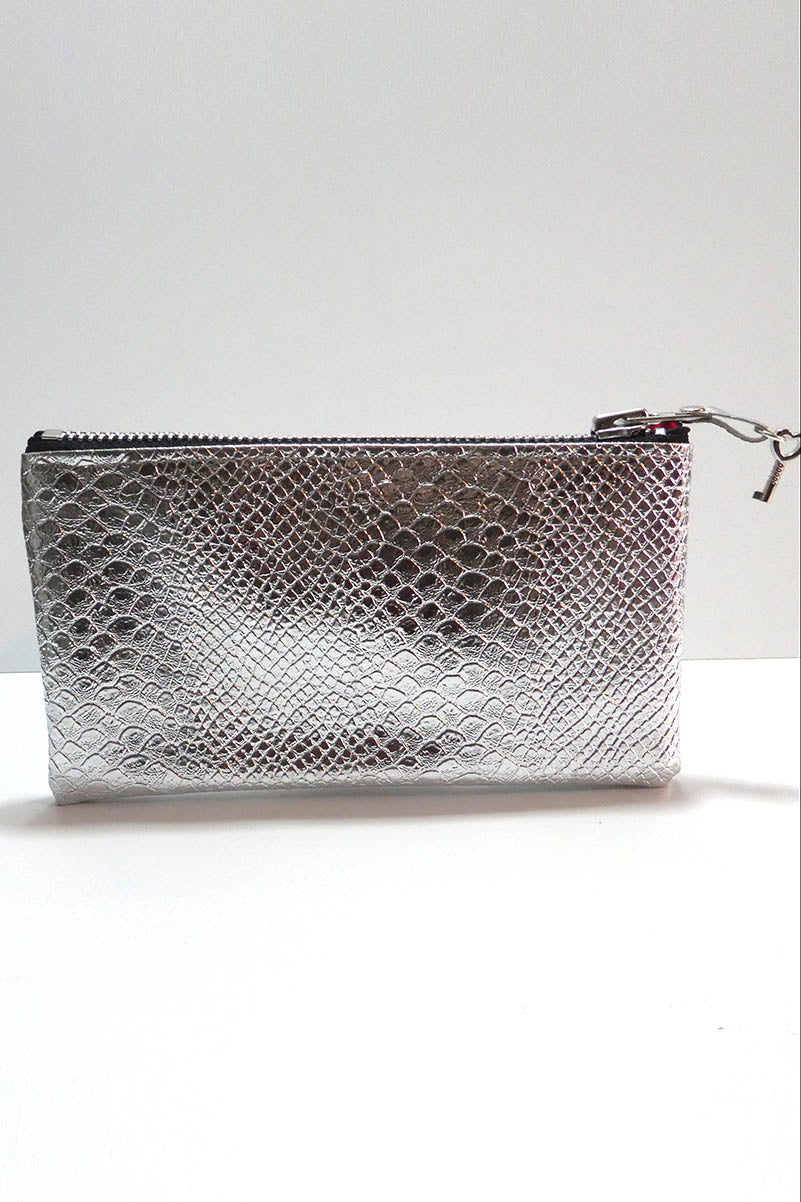 Make up bag w/ padlock in Snake