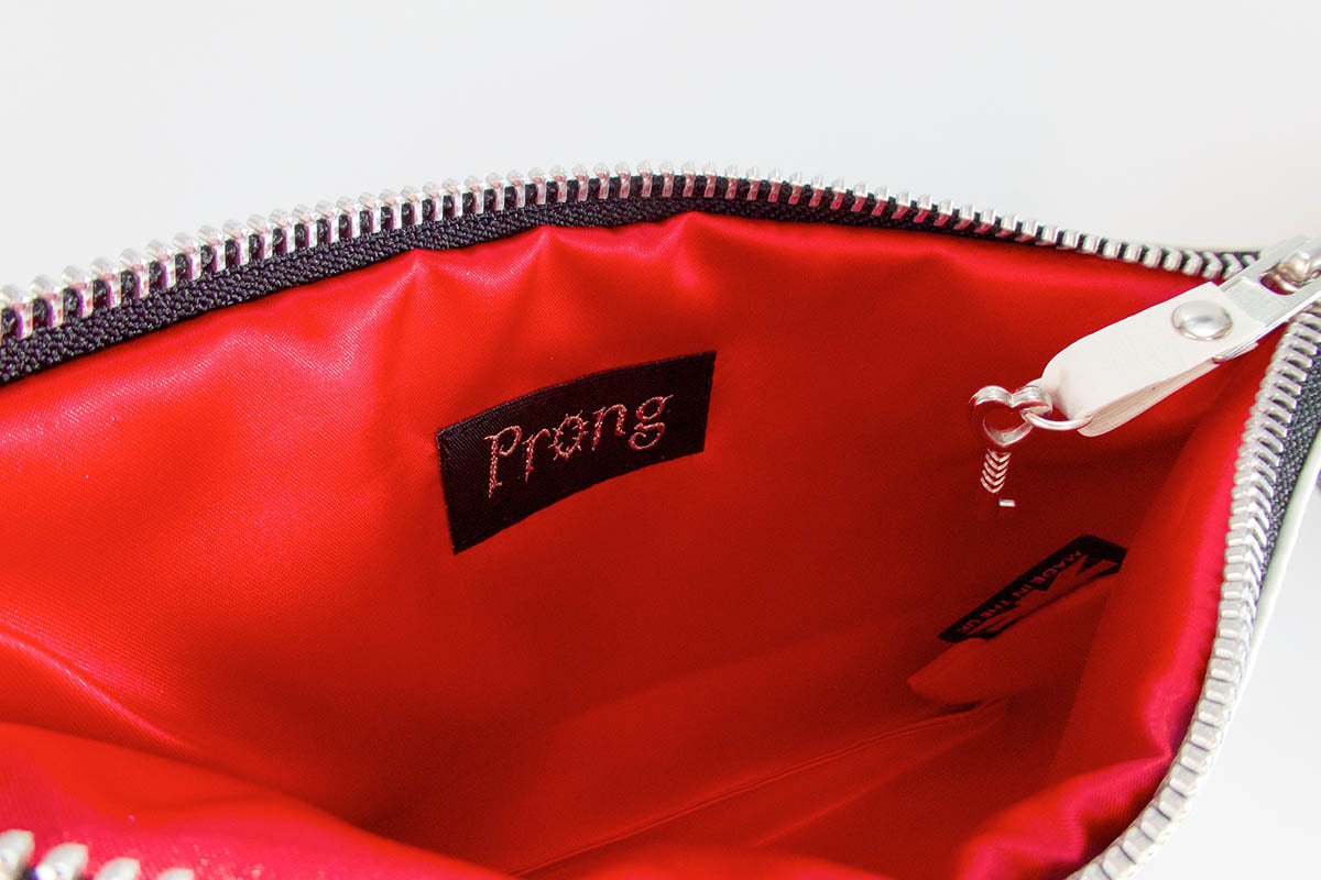 Clutch bag w/ padlock in Leatherette