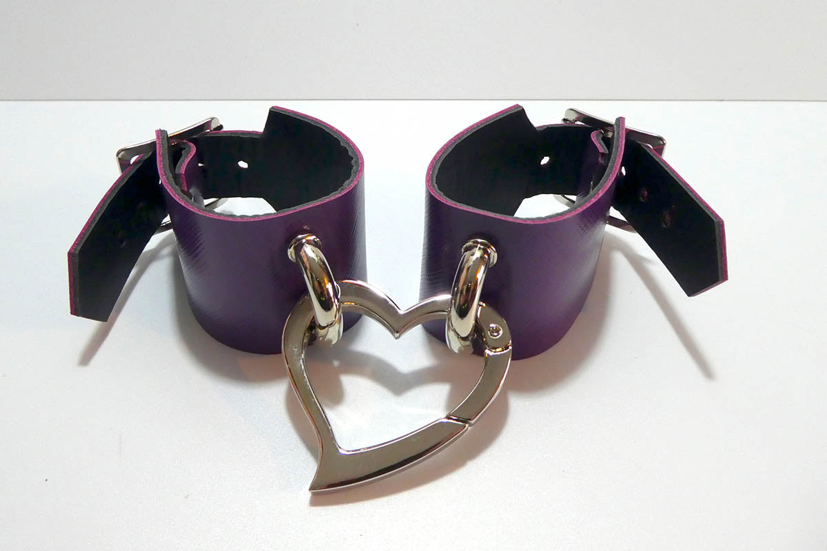 Leather Love Trap Handcuffs