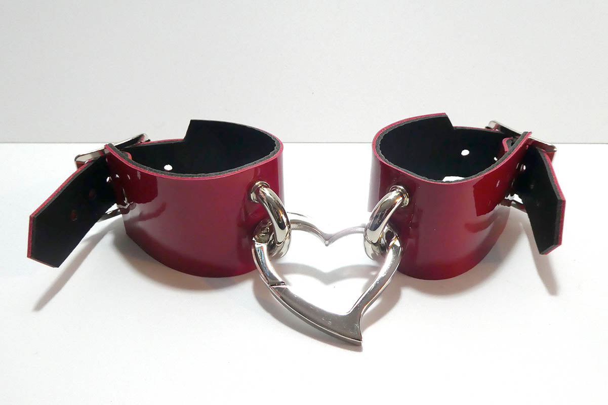 Leather Love Trap Handcuffs