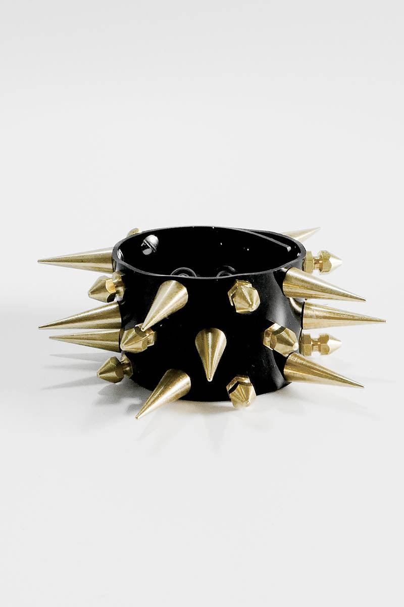 Cuff with Multi Spikes Gold