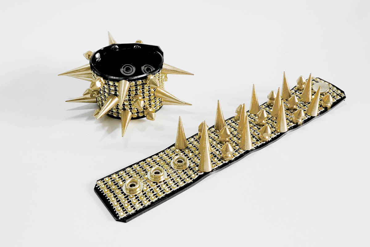 Triple Spike Cuff with Diamante