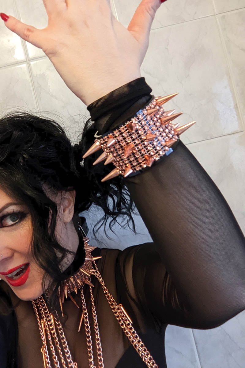 Rose Gold Cuff with Multi Spikes
