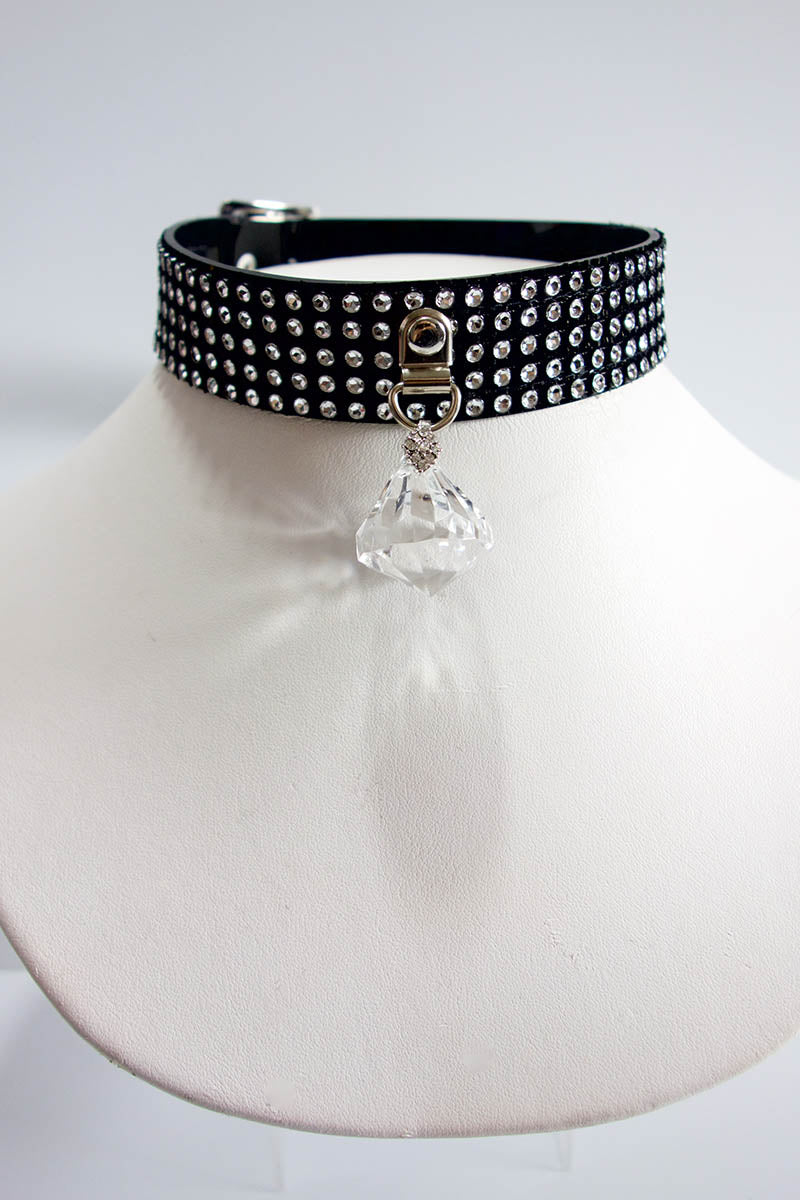 Diamante Crystal Drop Choker
