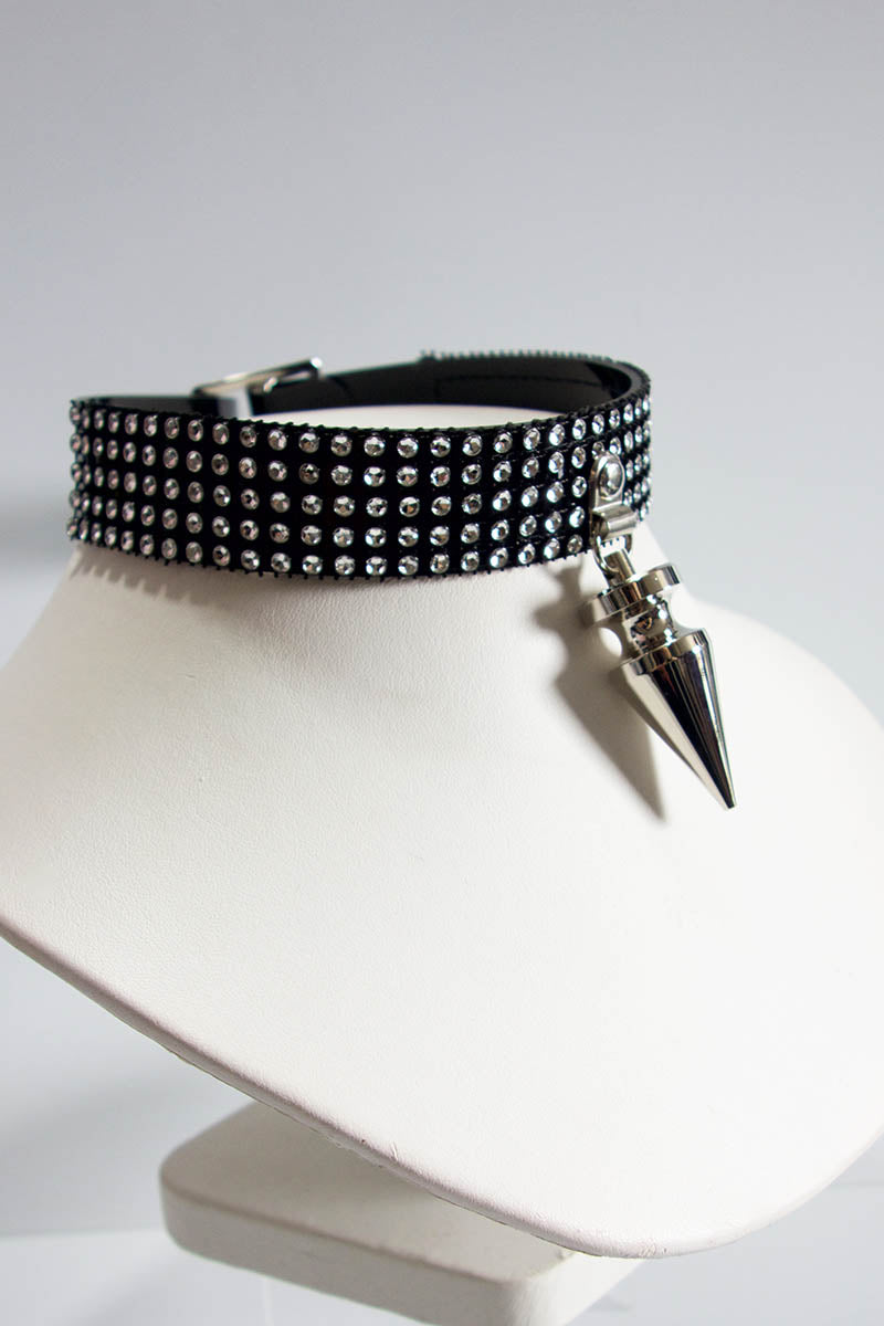 Diamante Choker w/ Spike Drop