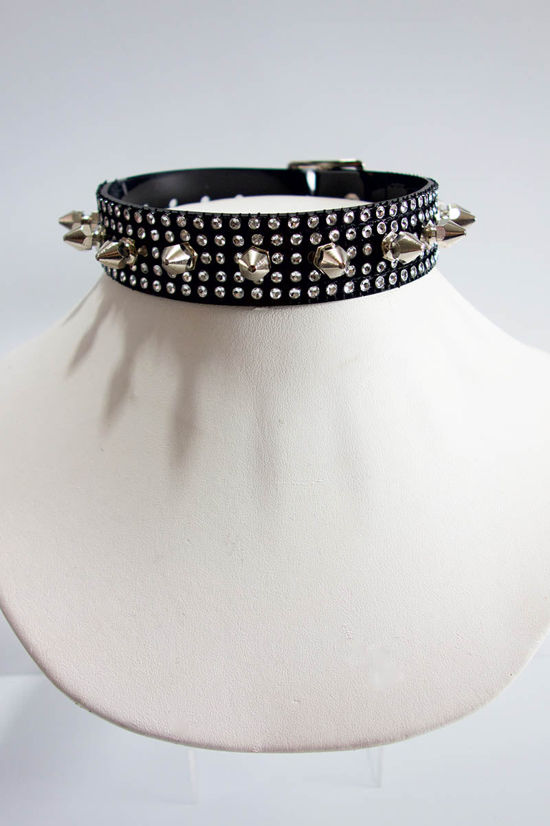 Diamante Choker w/ Spikes