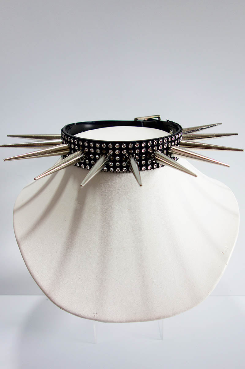 Diamante Choker w/ XL Spikes