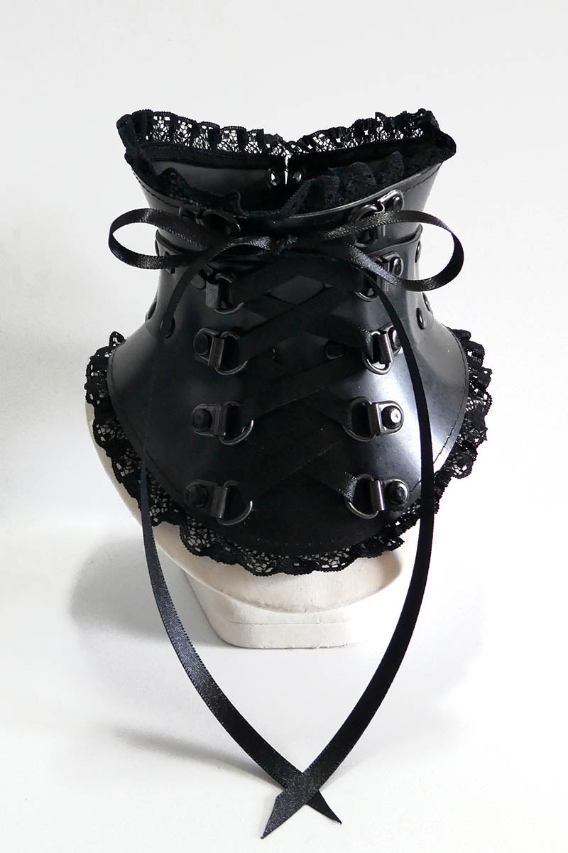 Lace Up Posture Collar with Lace