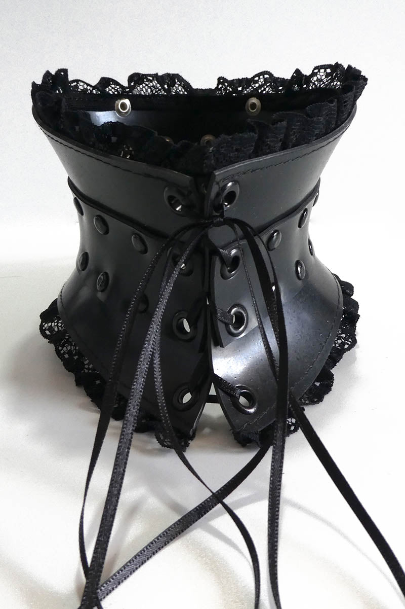 Lace Up Posture Collar with Lace