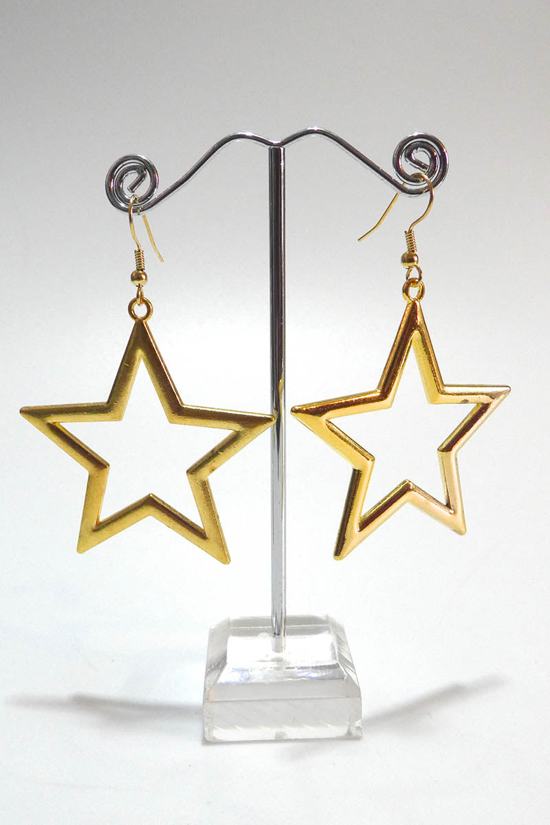 Big Star Earrings Gold
