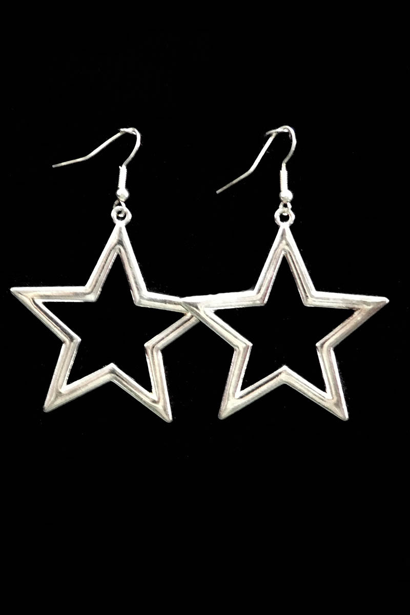 Big Star Earrings Silver