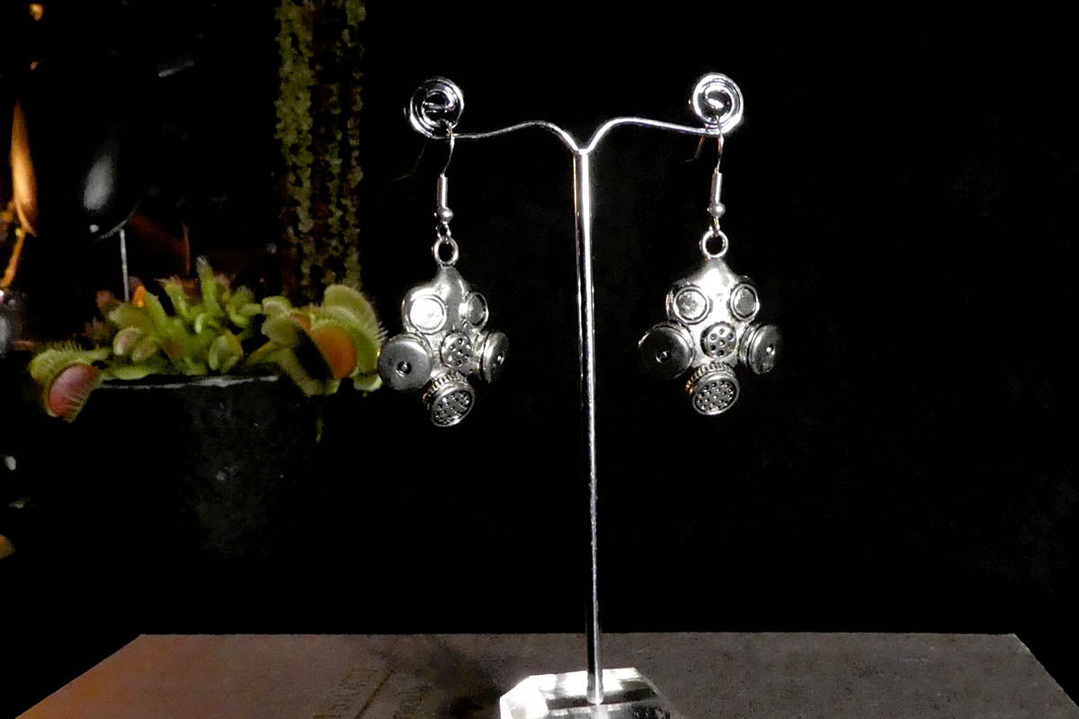 Gas Mask Earrings