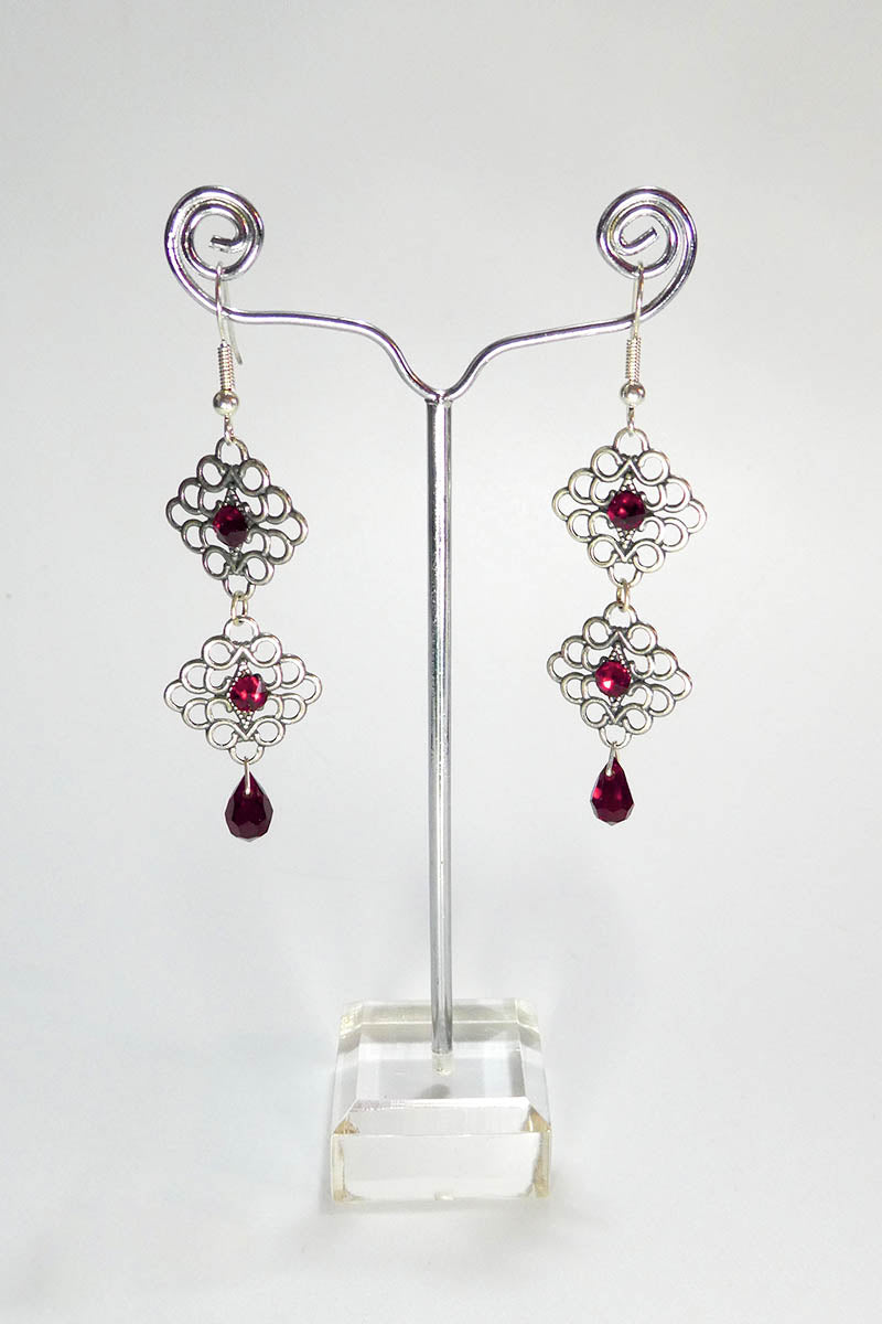 Filigree & Crystal Earrings