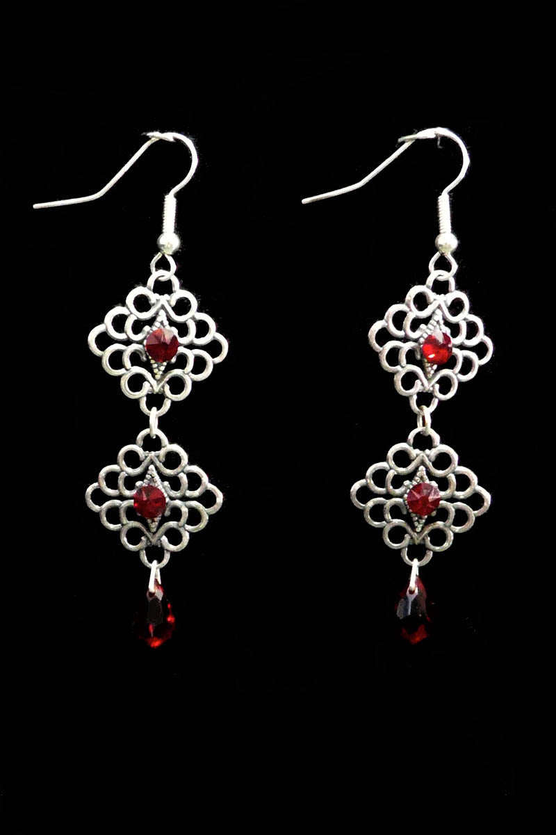 Filigree & Crystal Earrings