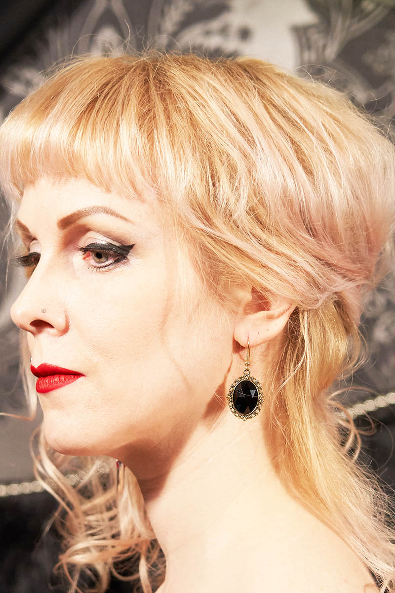 Baroque Crystal Earrings in Gold