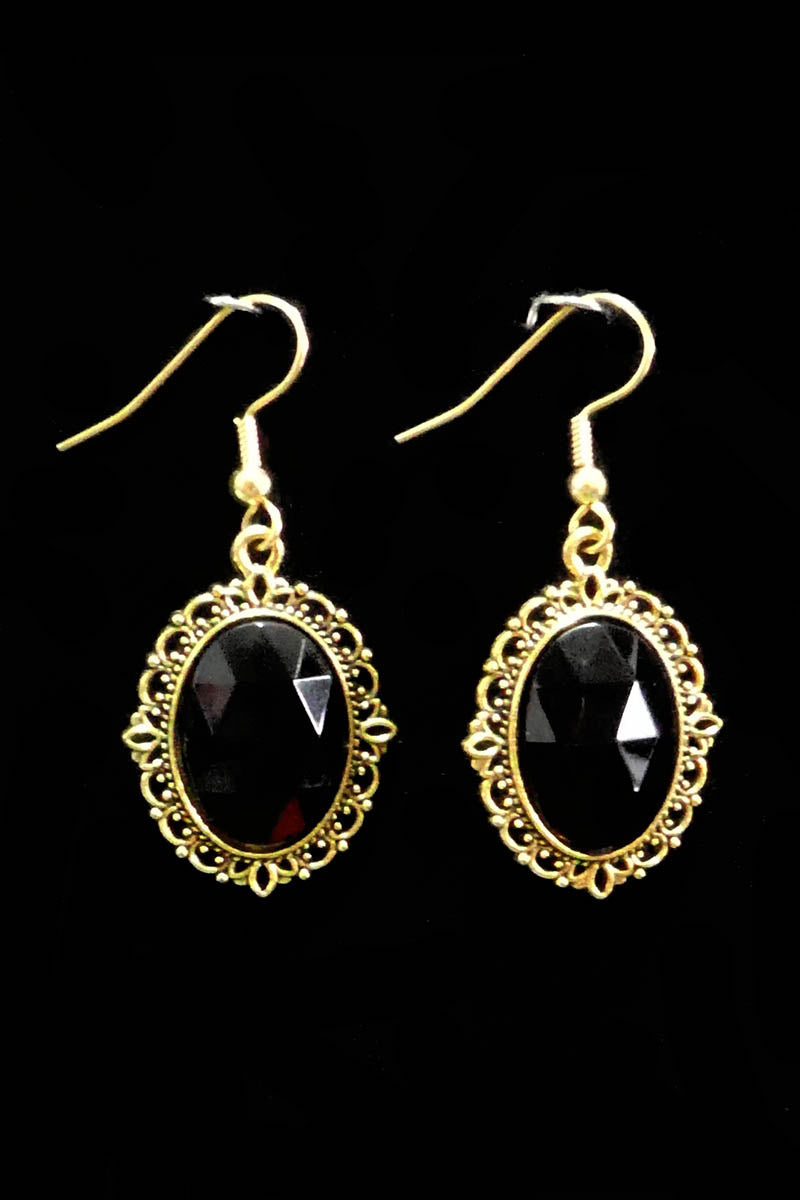 Baroque Crystal Earrings in Gold