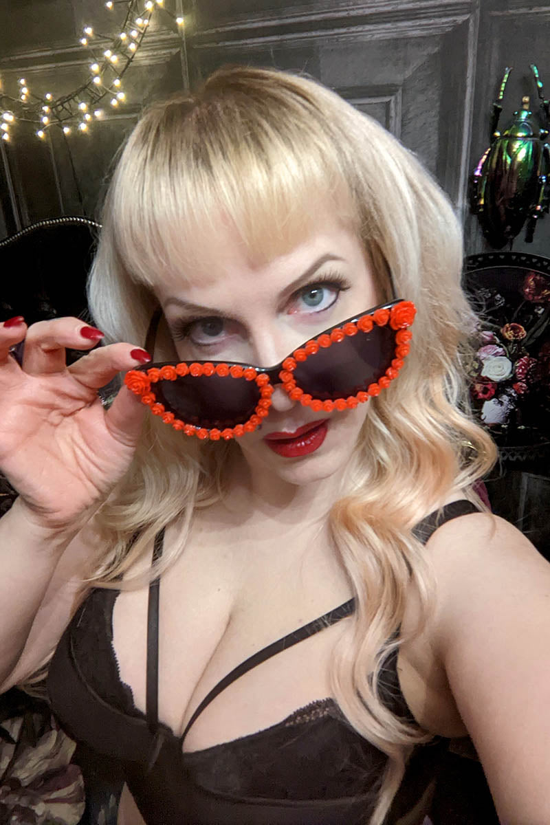 Red Flower Sunglasses
