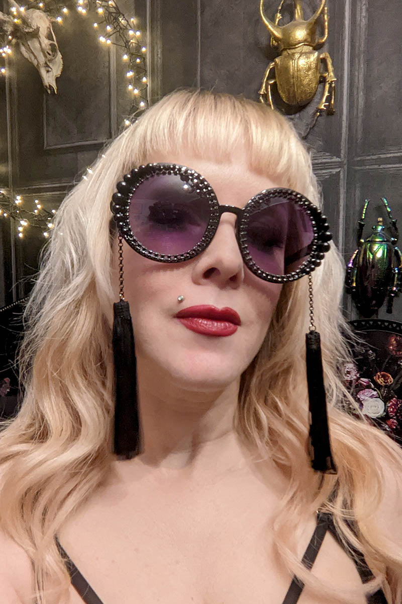 Black Tassel Sunglasses