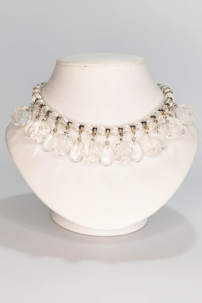 Crystal Quartz Skull Necklace