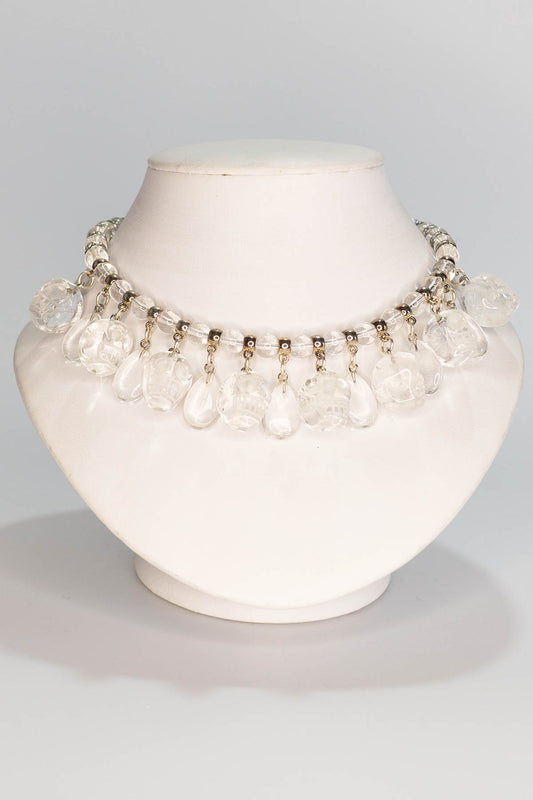 Crystal Quartz Skull Necklace