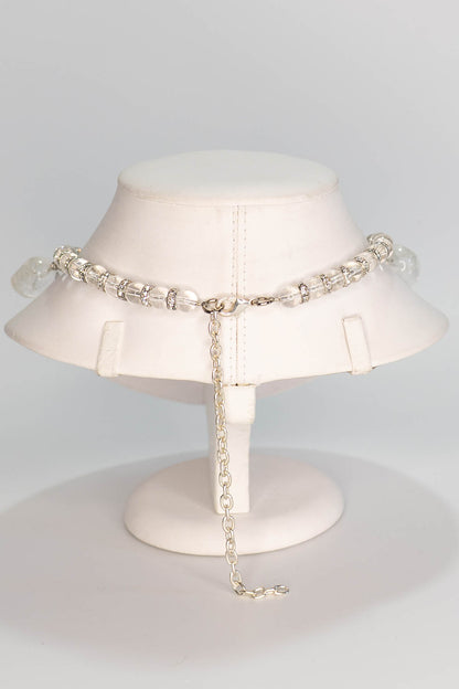 Crystal Quartz Skull Necklace