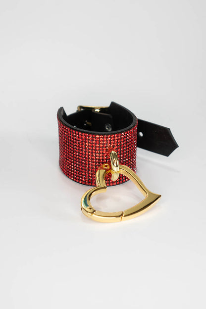 Love Trap Cuff in Red Crystal